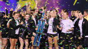 Group of dancers celebrating an award