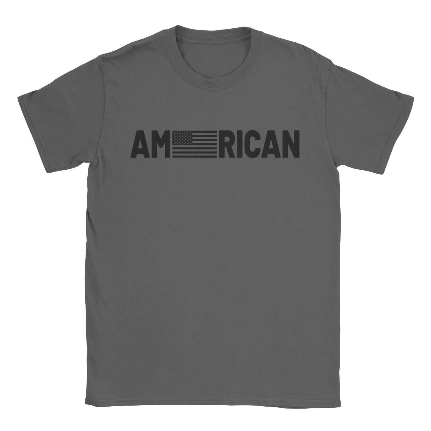 American t-shirt in charcoal