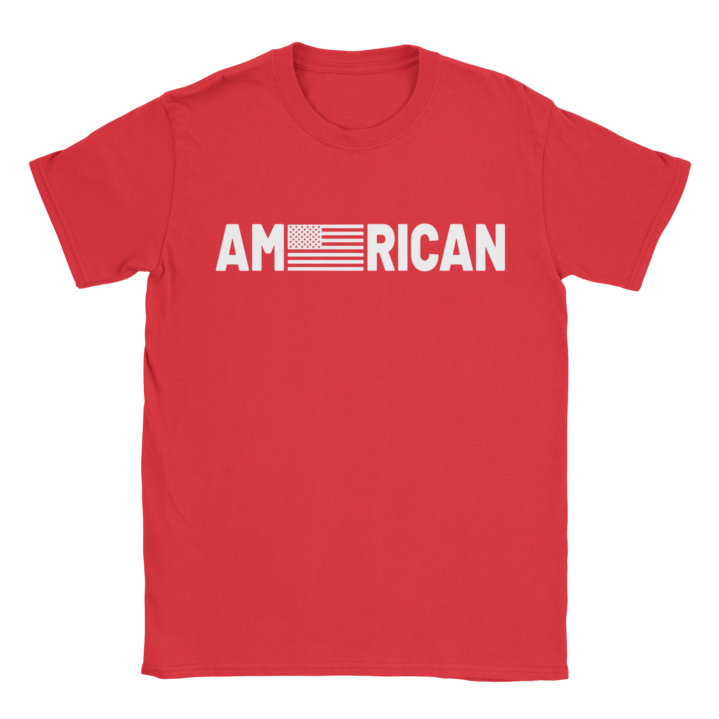 American T-shirt in red