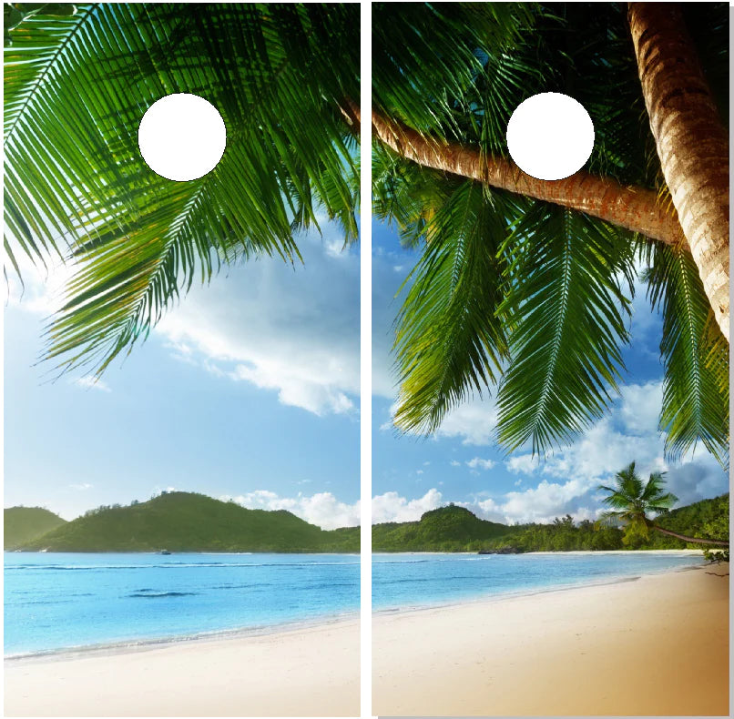 Beach Scene 2 Direct Print Cornhole Board Set