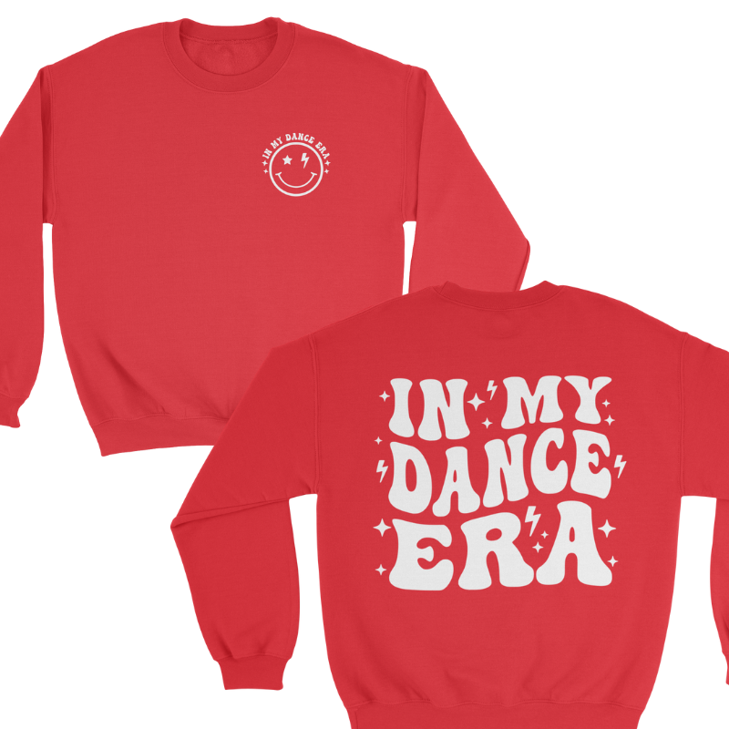 In My Dance Era Crewneck Sweatshirt in Red