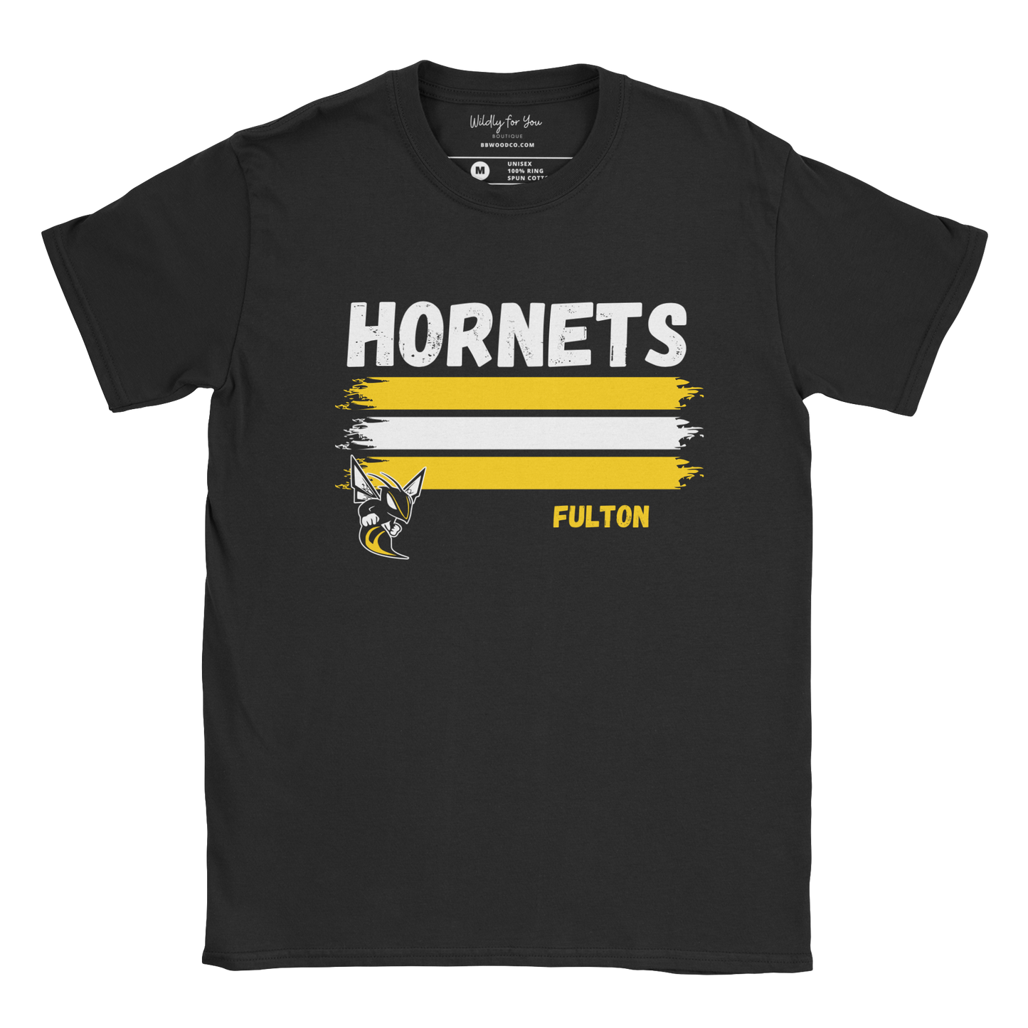 Classic Fulton Hornets T-shirt in black