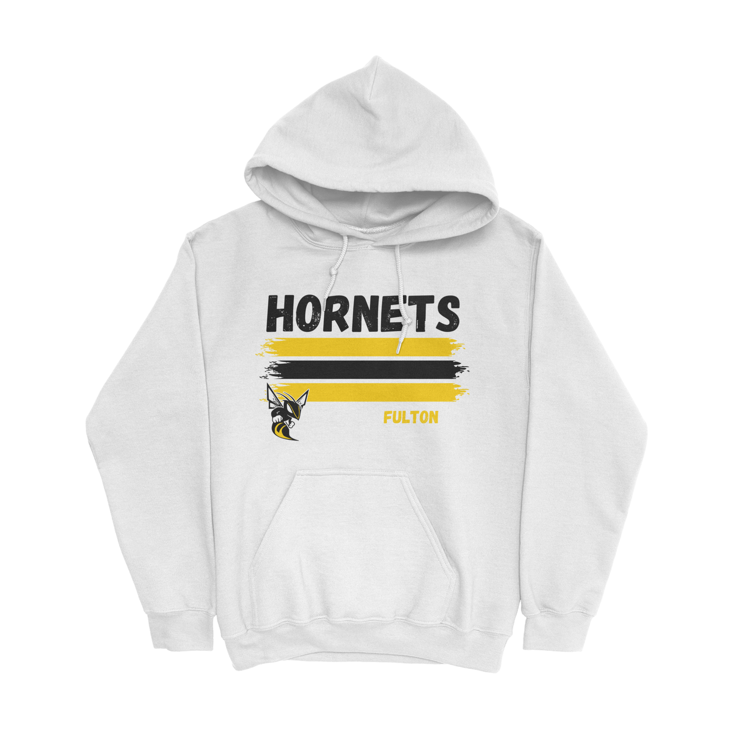 Classic Fulton Hornets Hooded Sweatshirt in white