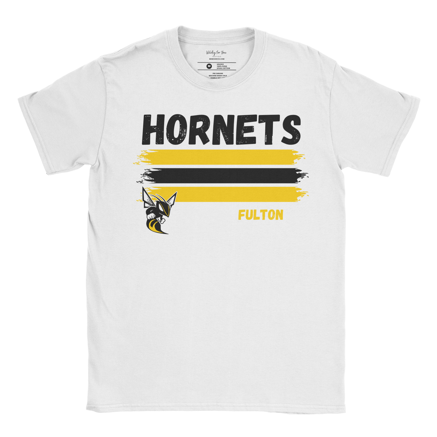 Classic Fulton Hornets T-shirt in white