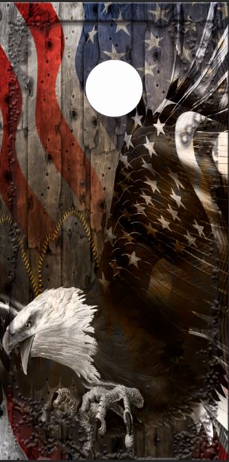 Ghost Screaming American Eagle Flag Direct Print Cornhole Board Set