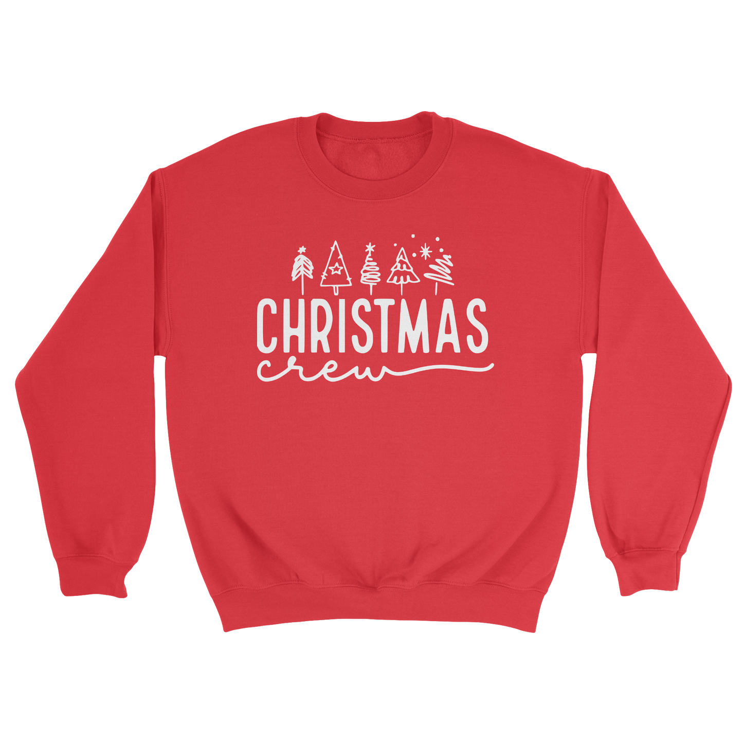 Christmas Crew Crewneck Sweatshirt in Red