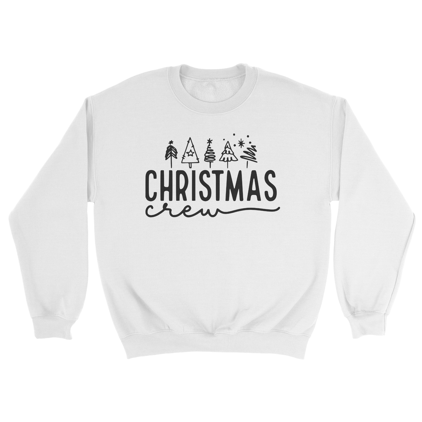 Christmas Crew Crewneck Sweatshirt in White