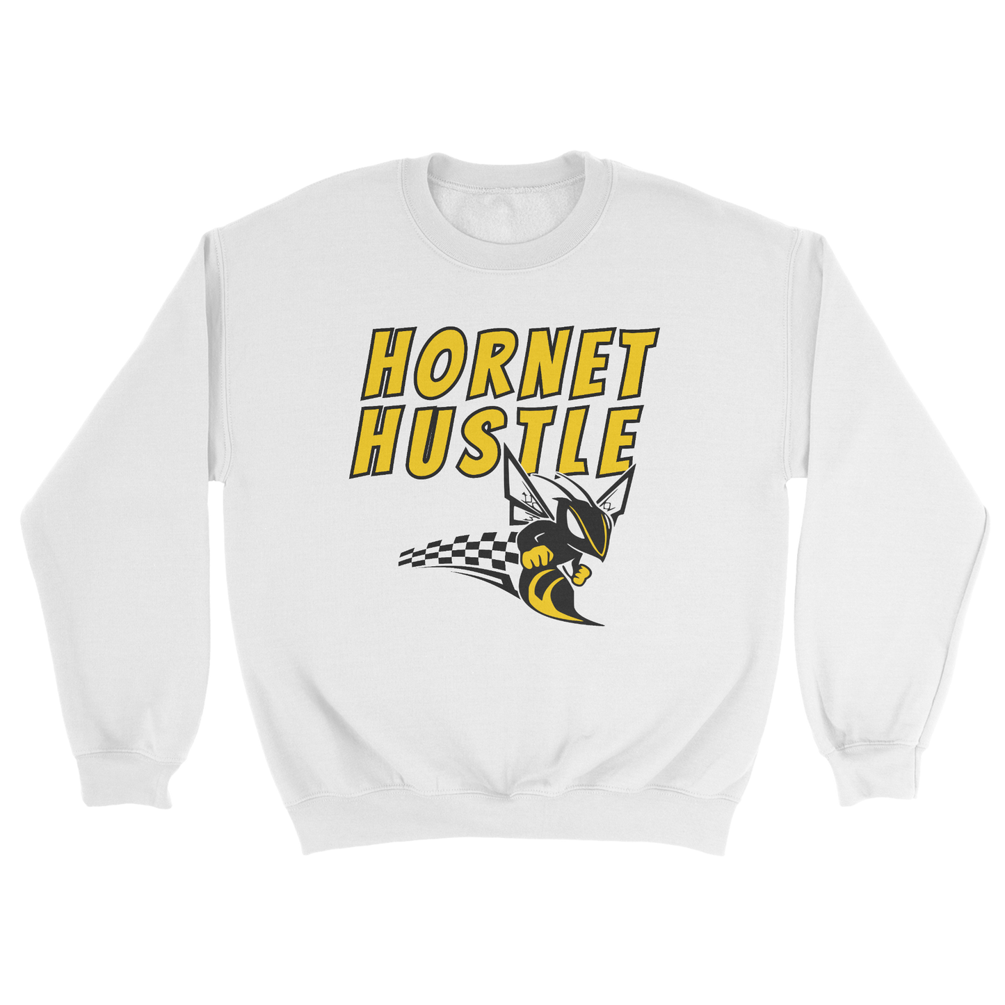 Hornet Hustle Crewneck Sweatshirt in white