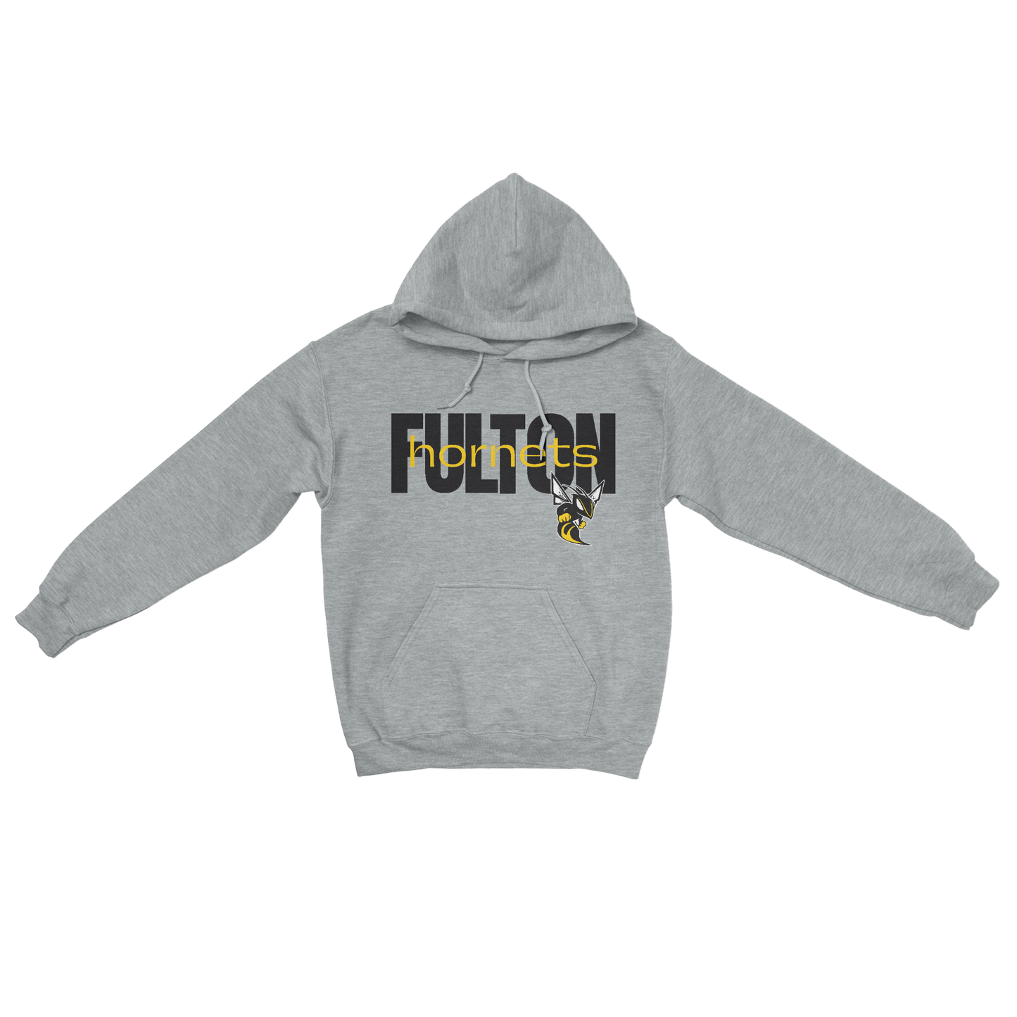 Bold Fulton Hornets Hooded Sweatshirt in gray