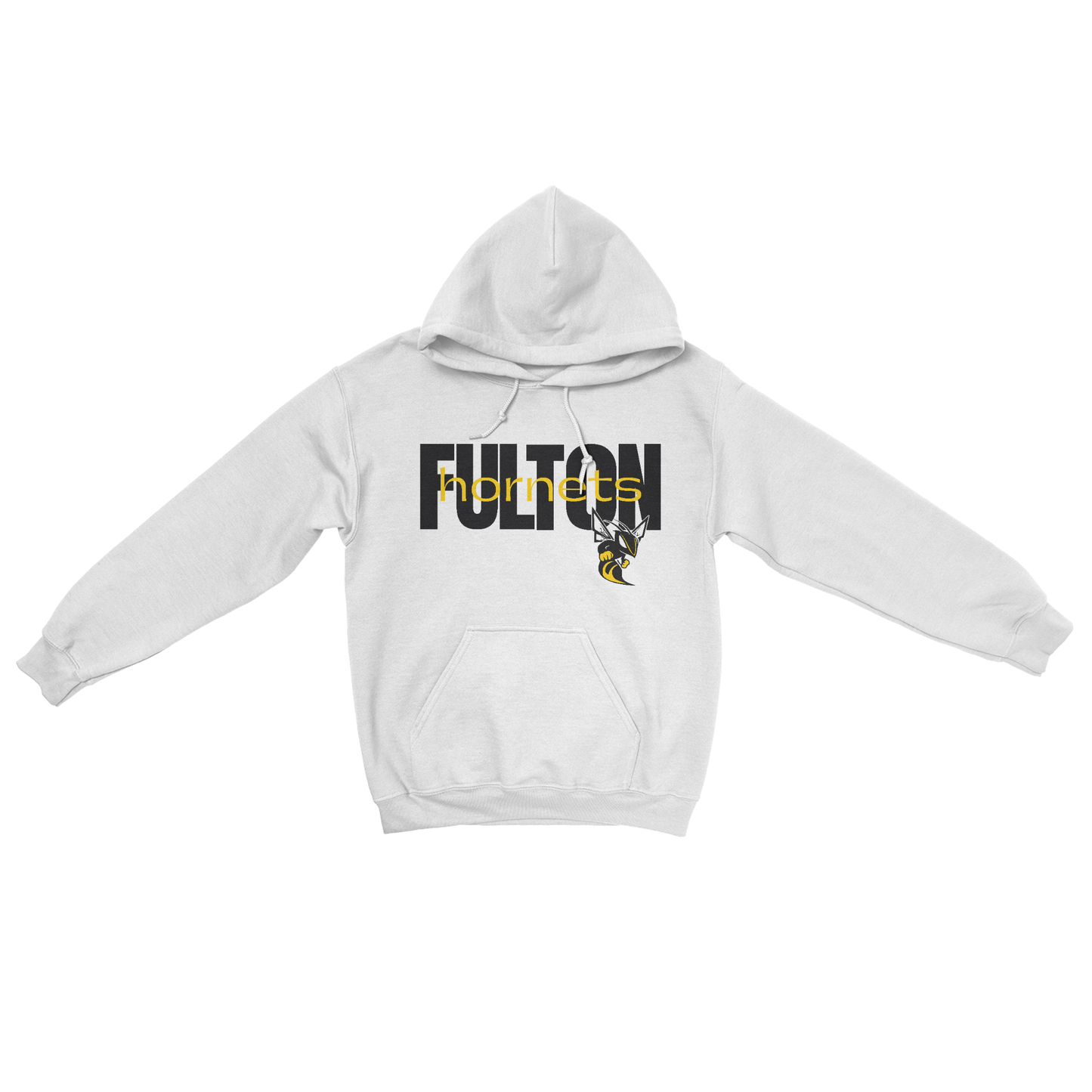 Bold Fulton Hornets Hooded Sweatshirt in white