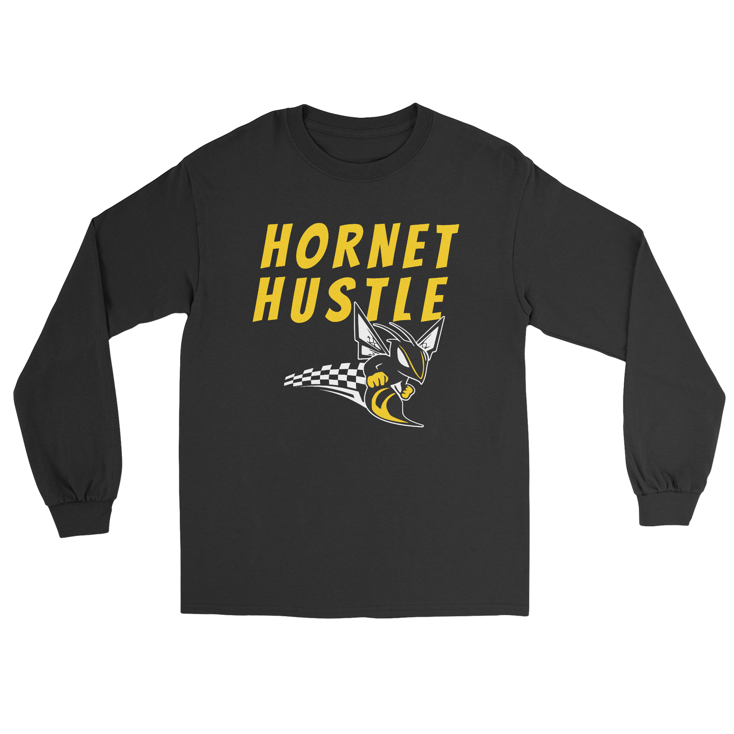Hornet Hustle Long Sleeve Tee in black