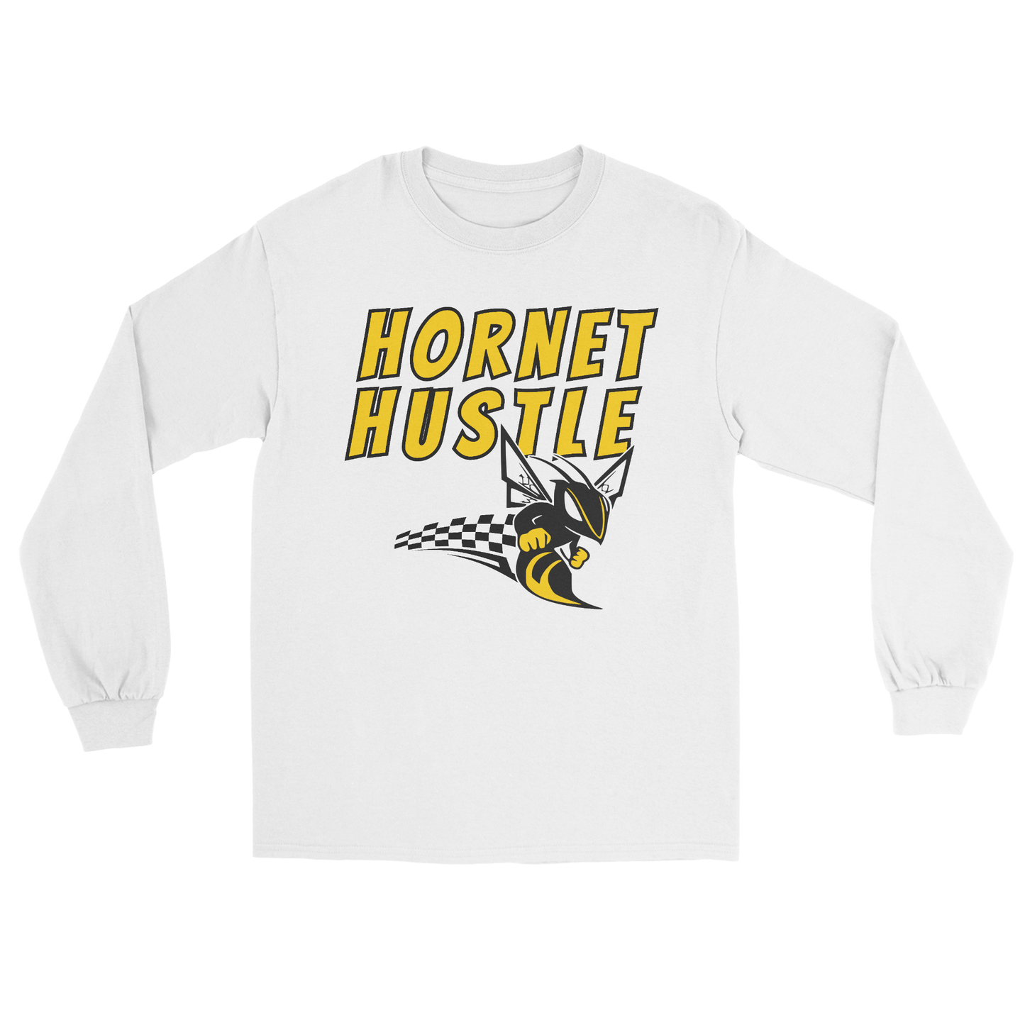 Hornet Hustle Long Sleeve Tee in white