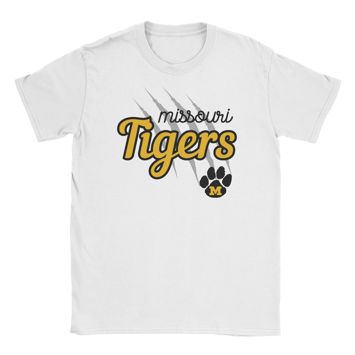 Missouri Tigers Scratched T-shirt in white