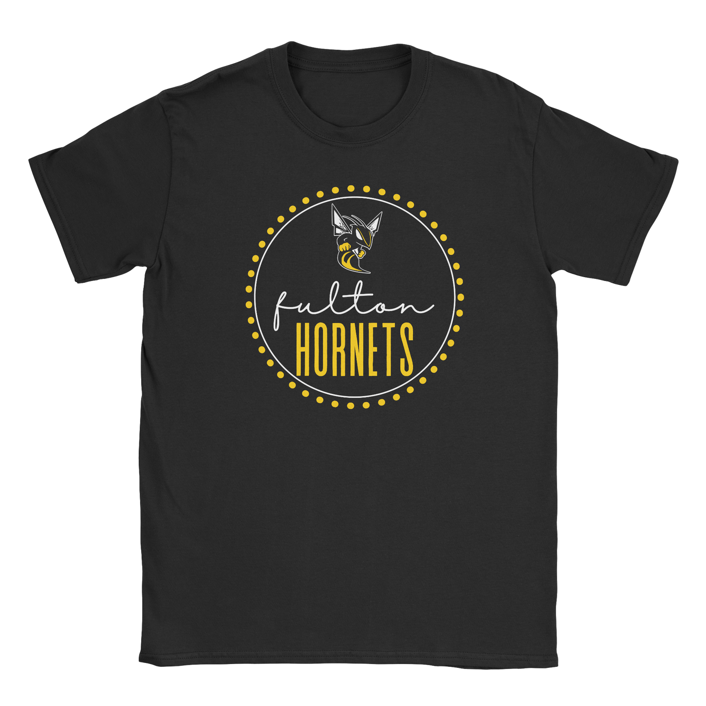 Polka Dot Fulton Hornets Youth Shirt