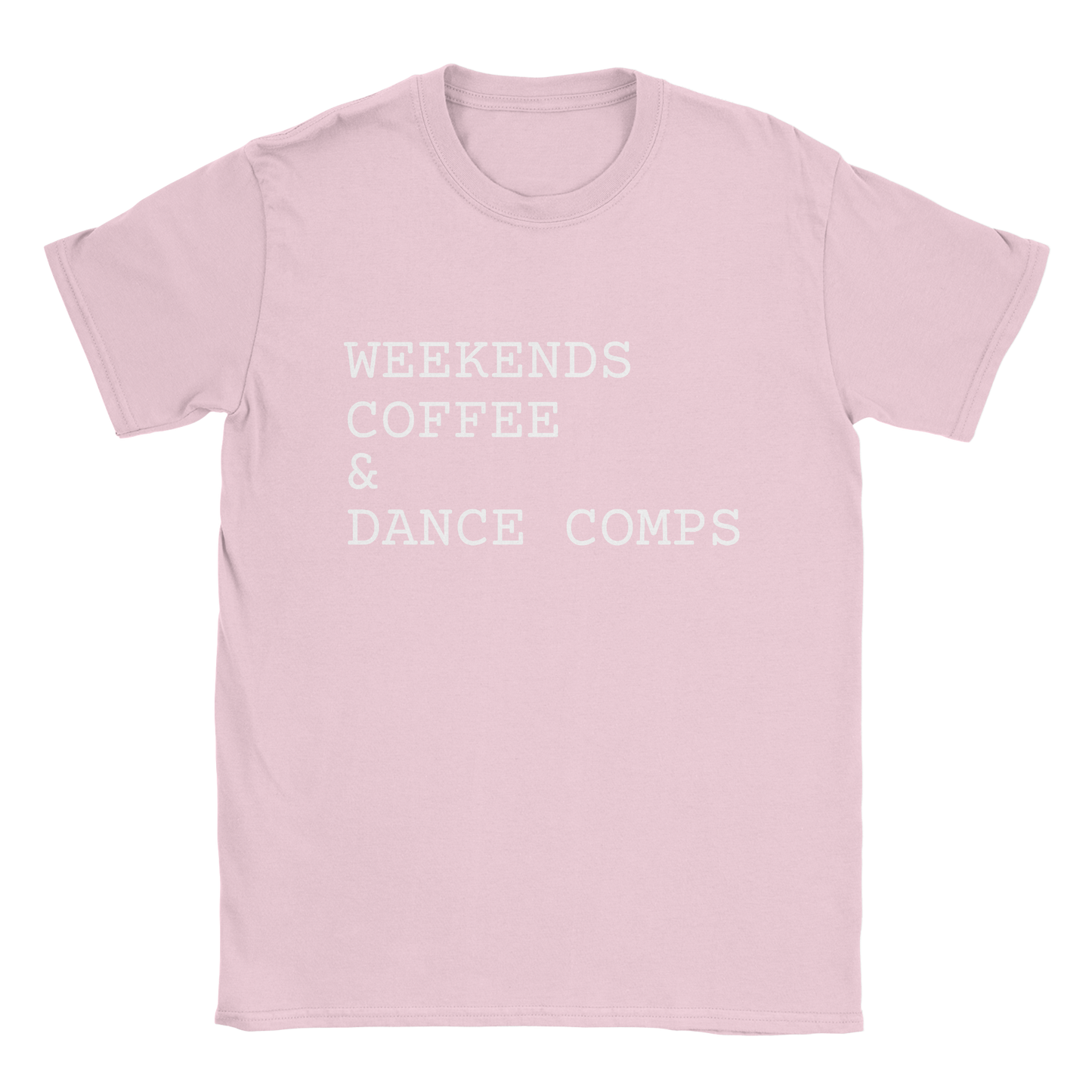 Weekends Coffee & Dance Comps T-Shirt in Lights Pink