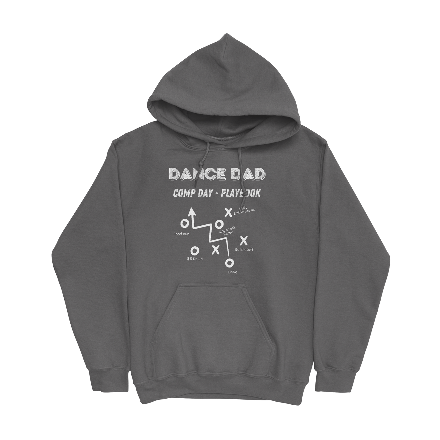 Dance Dad Comp Day hoodie in charcoal