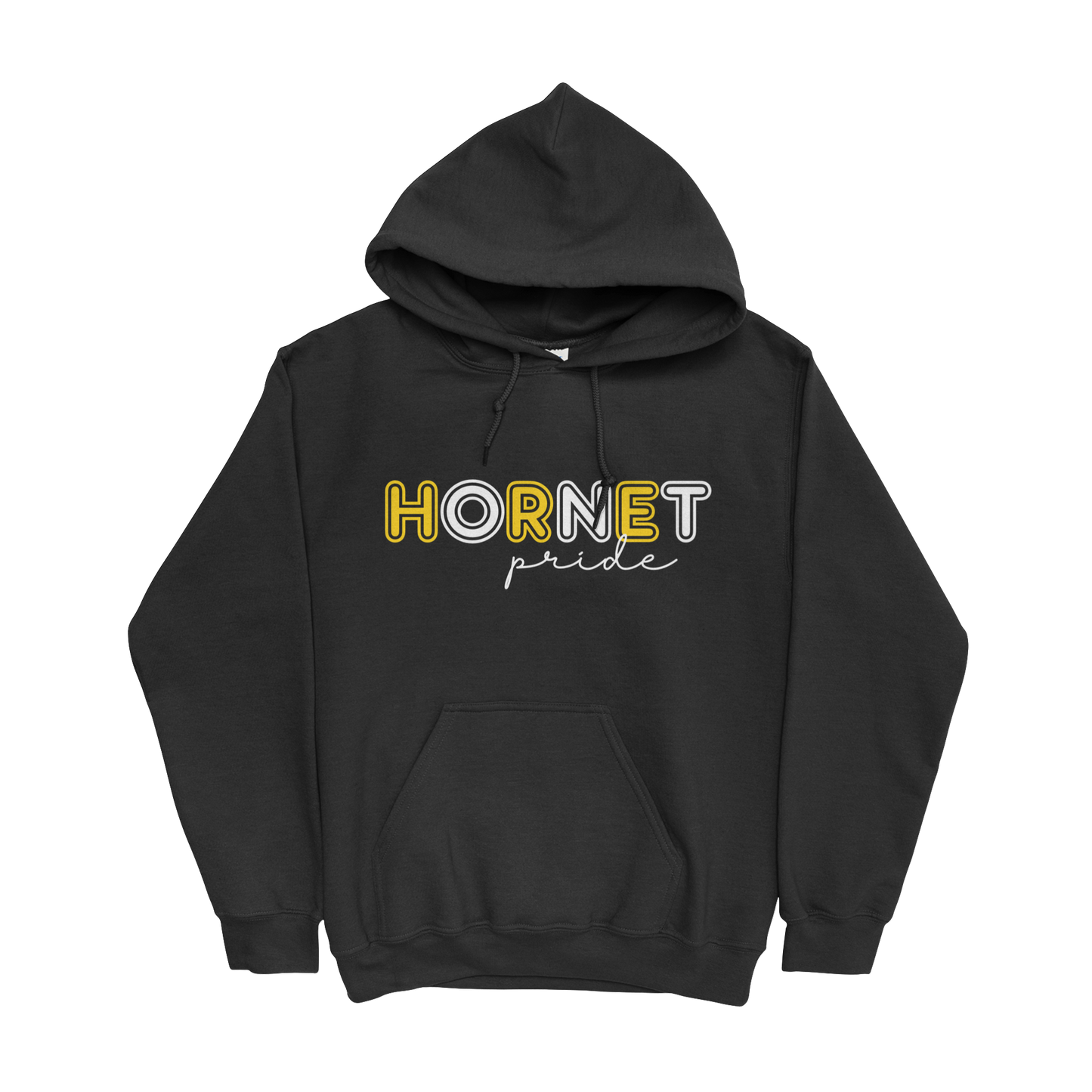 Hornet Pride Hooded Sweatshirt in black