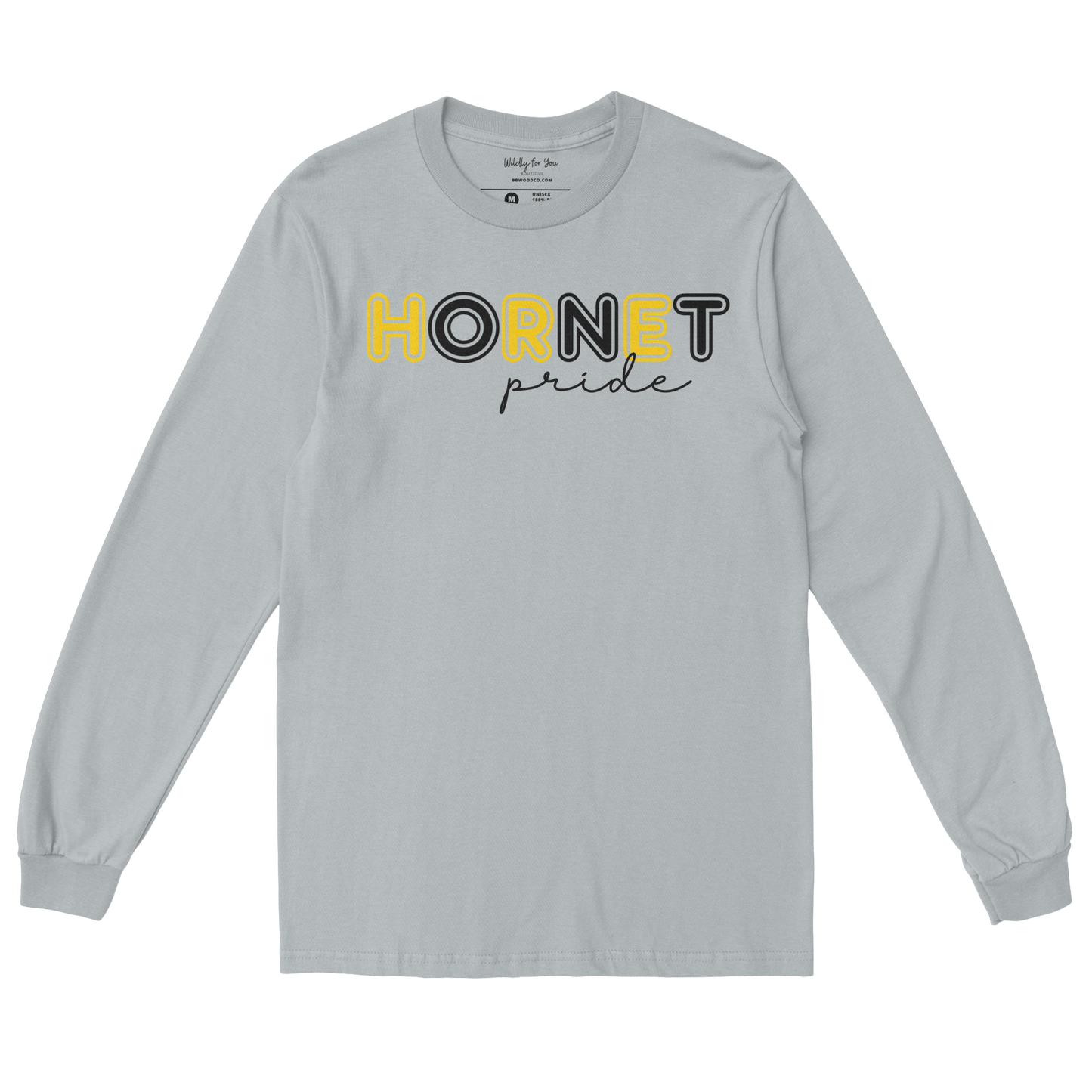 Hornet Pride Long Sleeve Tee in gray