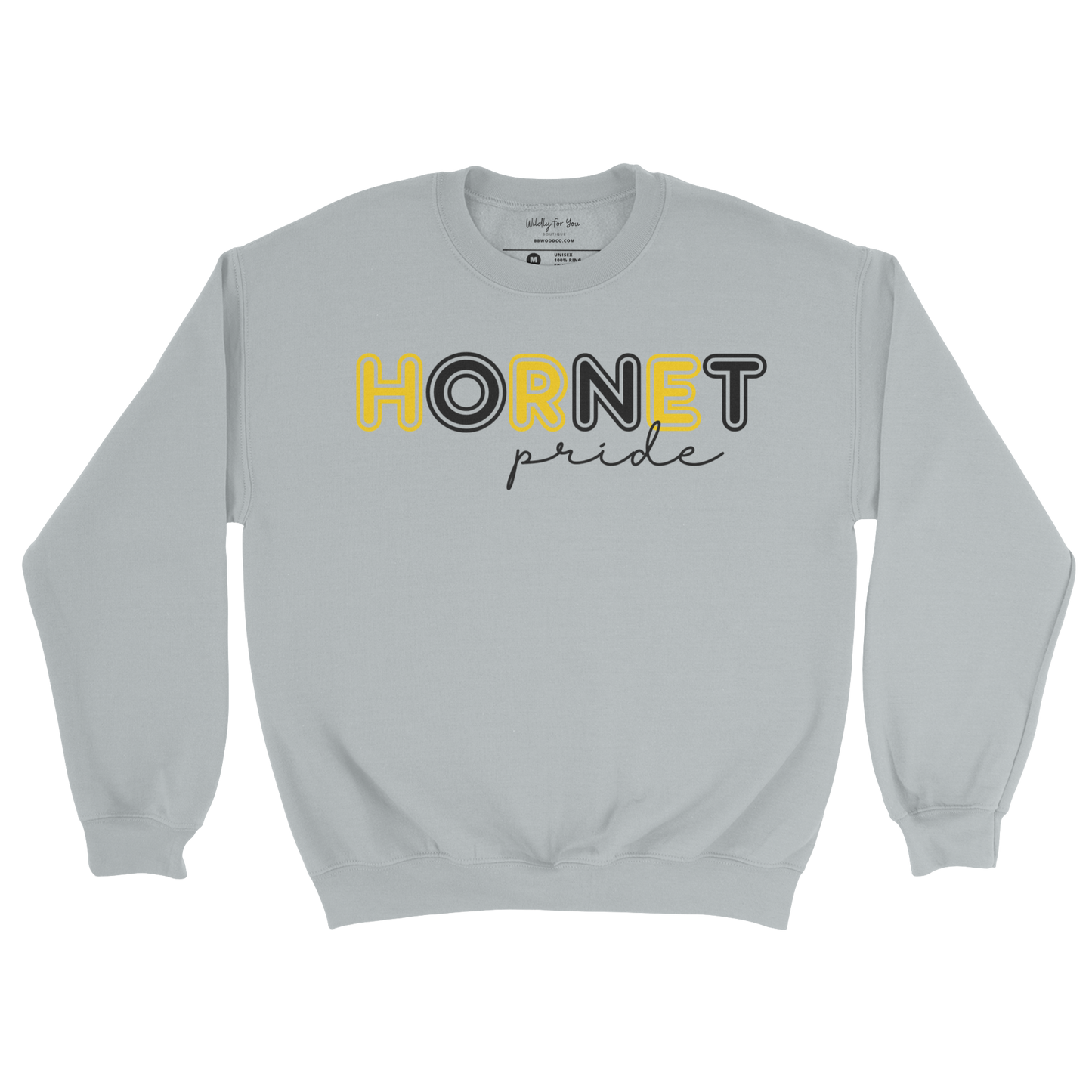 Hornet Pride Crewneck Sweatshirt in gray