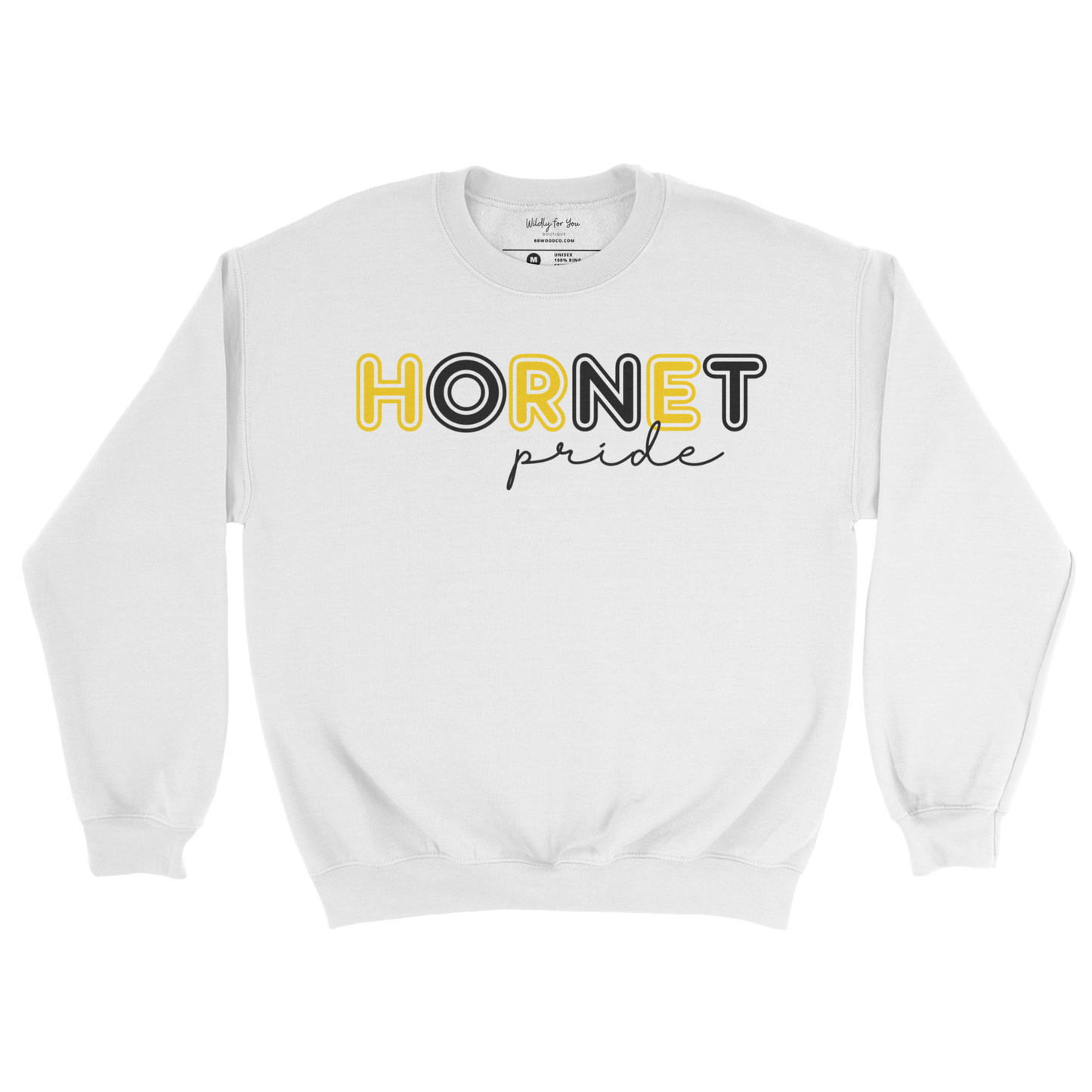 Hornet Pride Crewneck Sweatshirt in white
