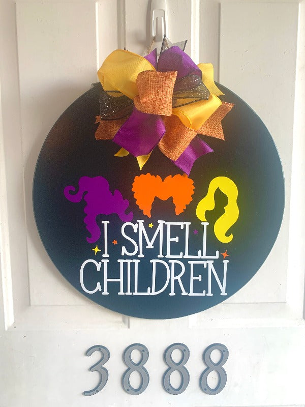 I Smell Children Wooden Door Hanger