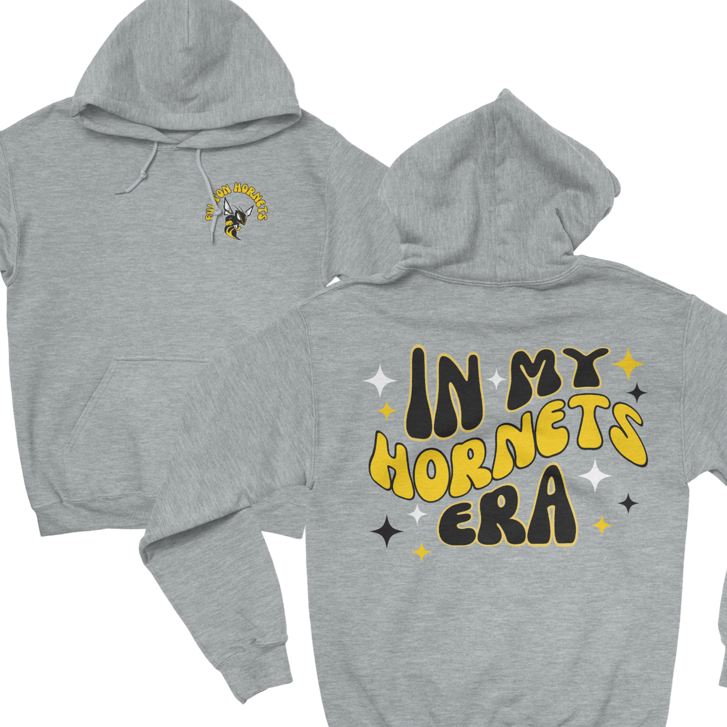 In My Hornets Era Hooded Sweatshirt in gray