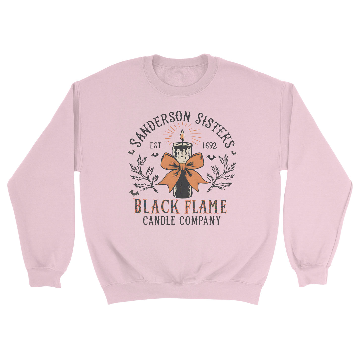 Black Flame Candle Crewneck Sweatshirt