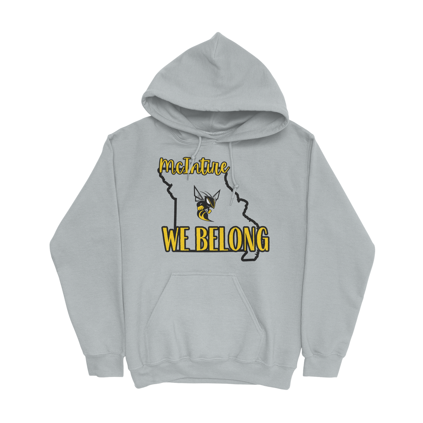 McIntire We Belong Hooded Sweatshirt in gray