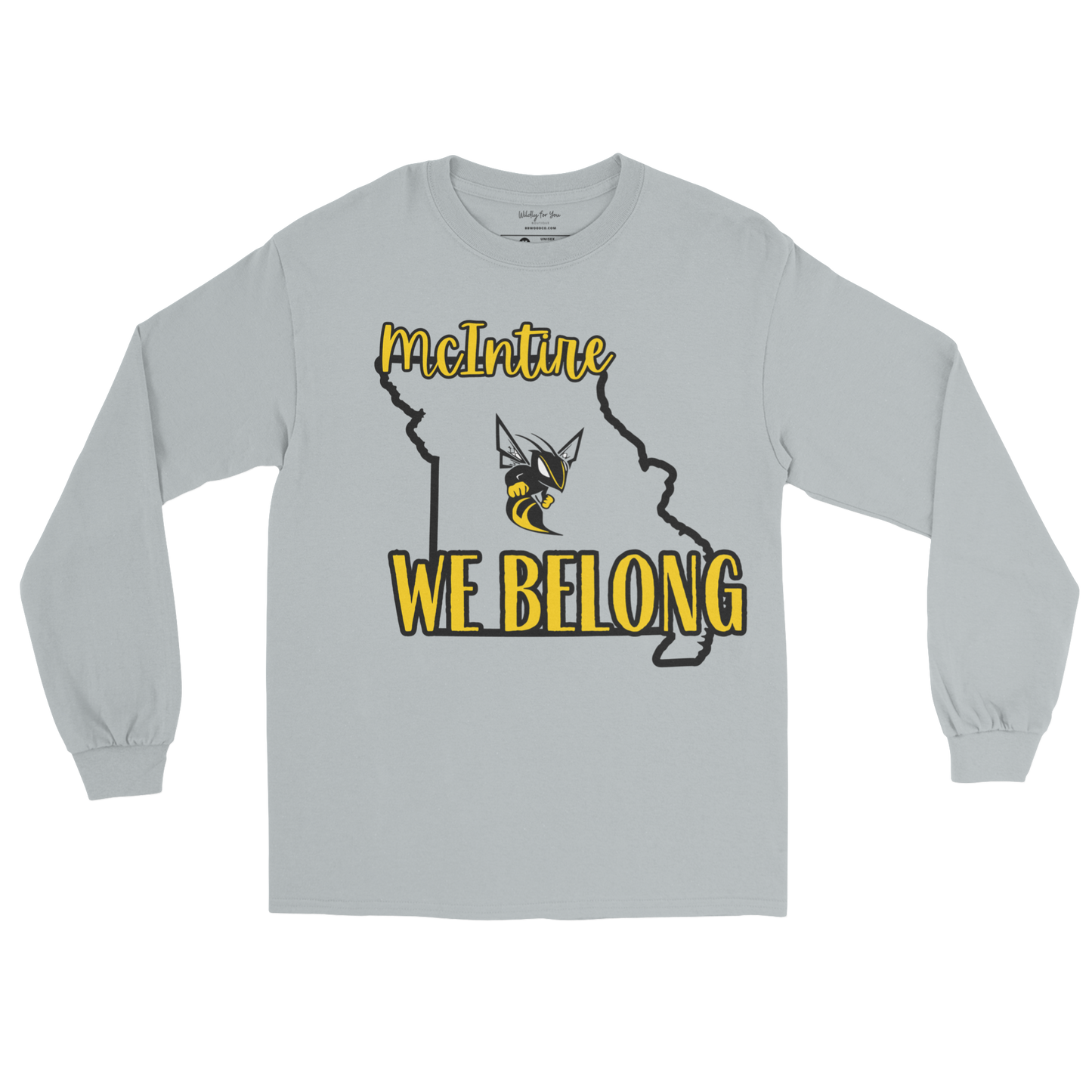 McIntire We Belong Long Sleeve Tee in gray