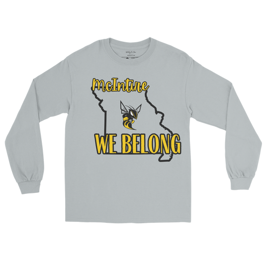 McIntire We Belong Long Sleeve Tee in gray