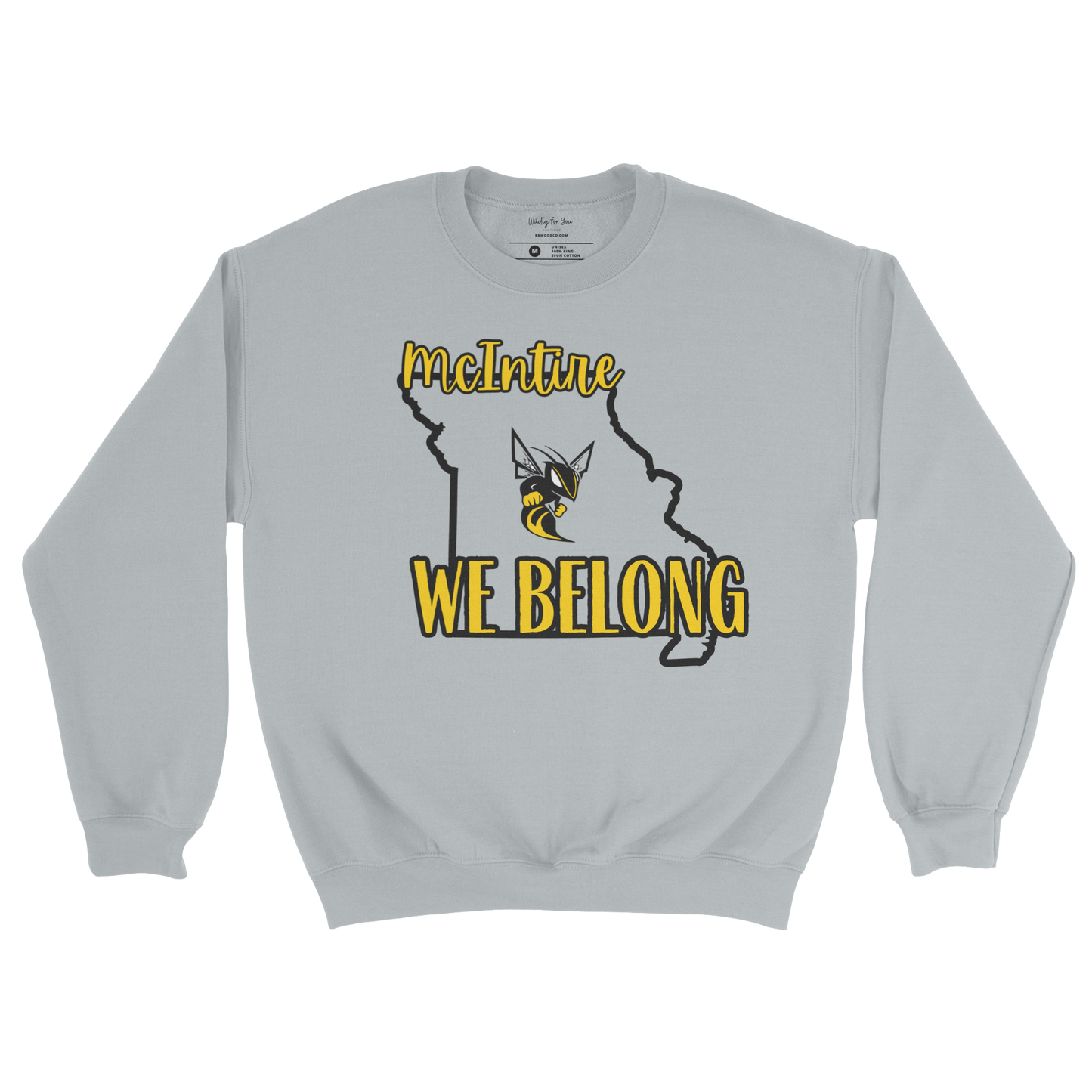 McIntire We Belong Crewneck Sweatshirt in gray