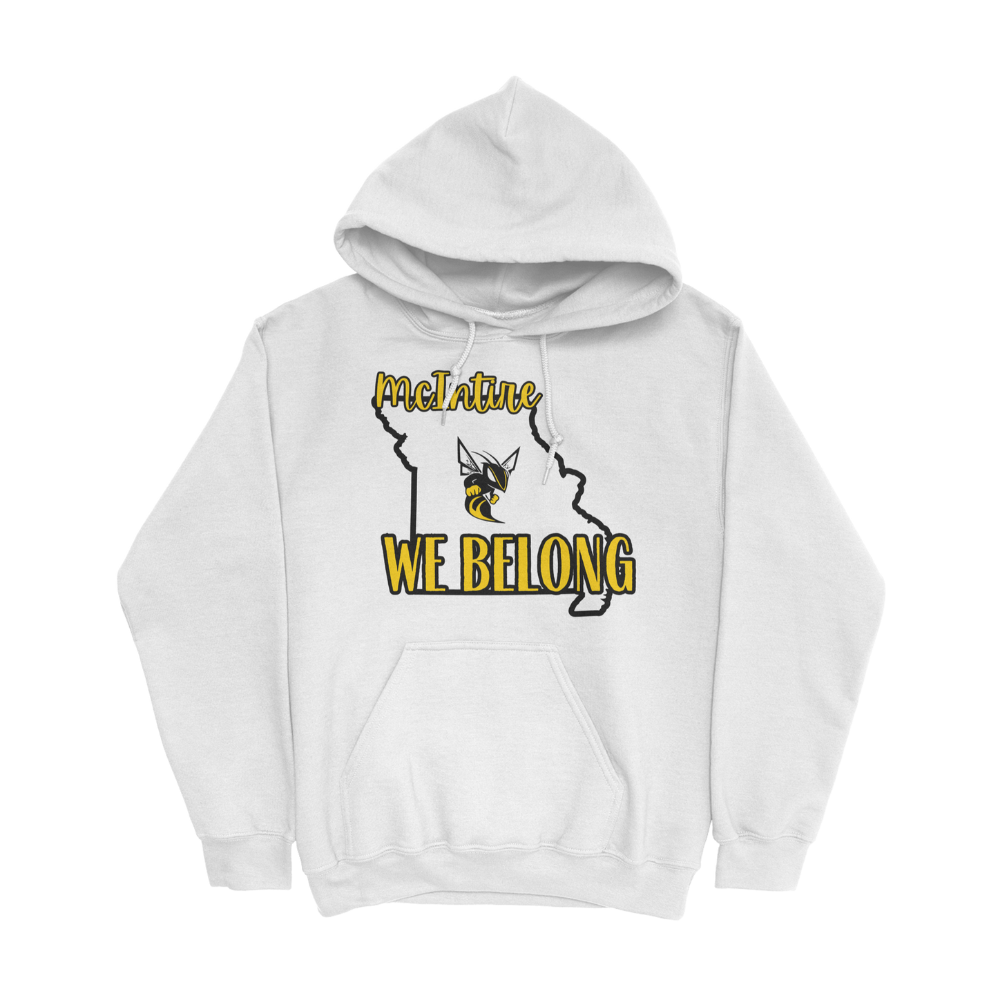 McIntire Hornets Hooded Sweatshirt in white