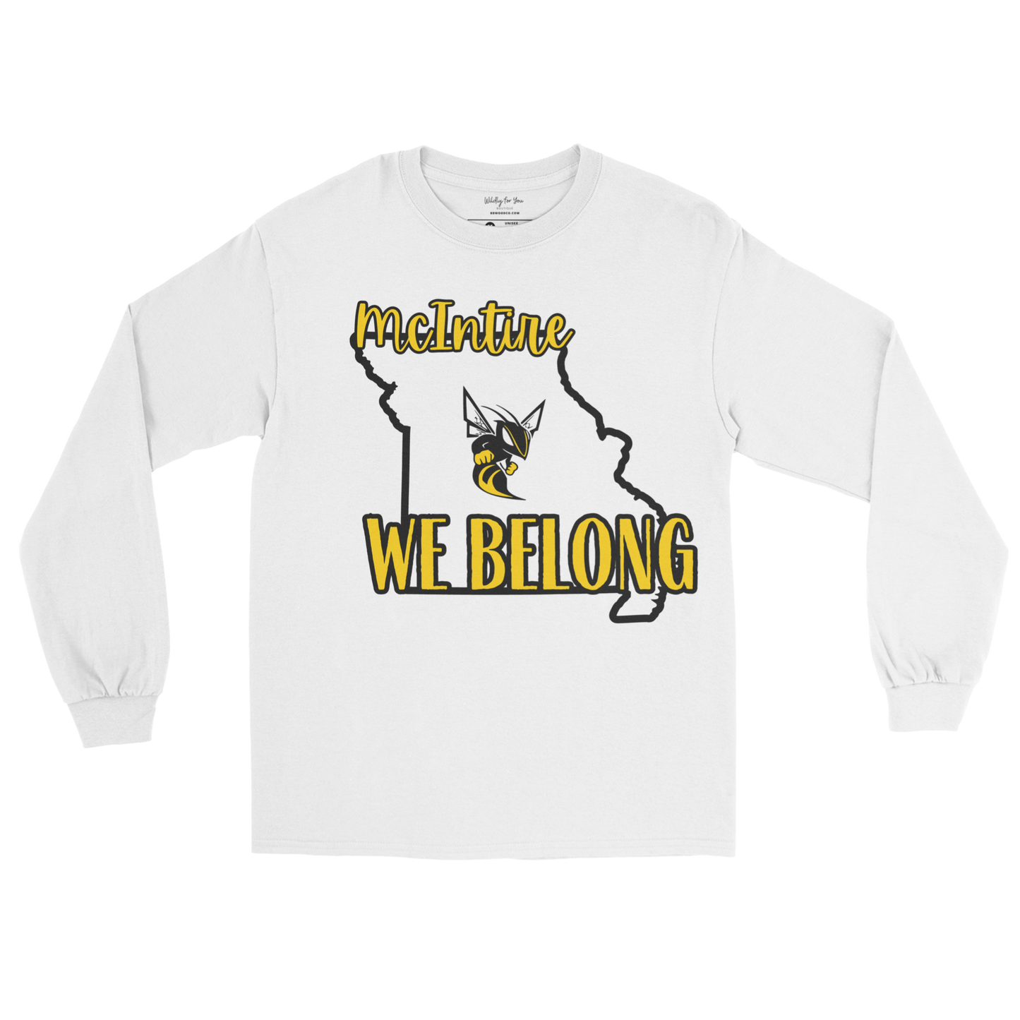 McIntire We Belong Long Sleeve Tee in white