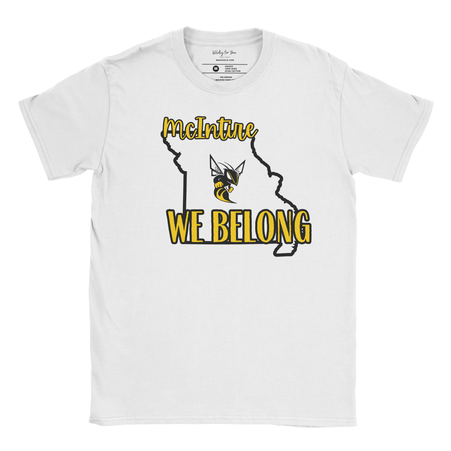 McIntire We Belong T-Shirt in white