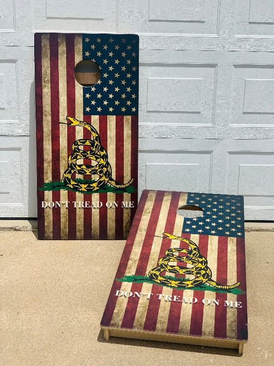Don't Tread On Me Direct Print Cornhole Board Set