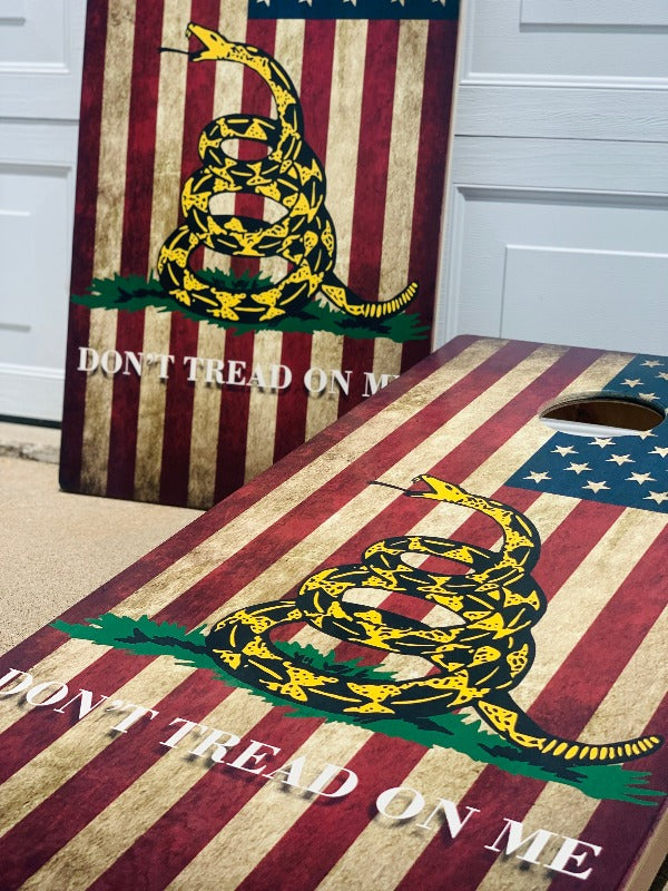 Don't Tread On Me Direct Print Cornhole Board Set