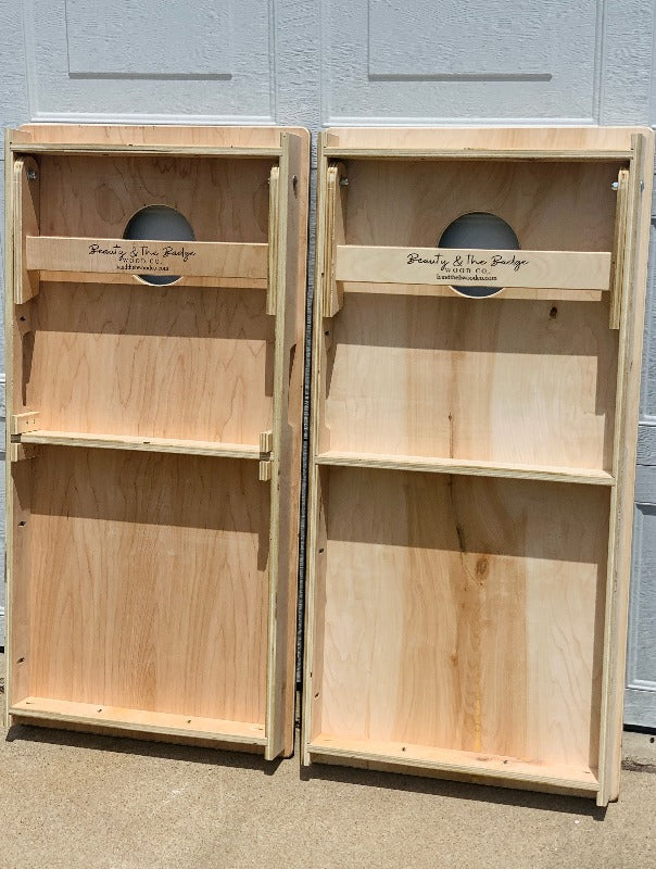 Weathered American Flag Direct Print Cornhole Board Set