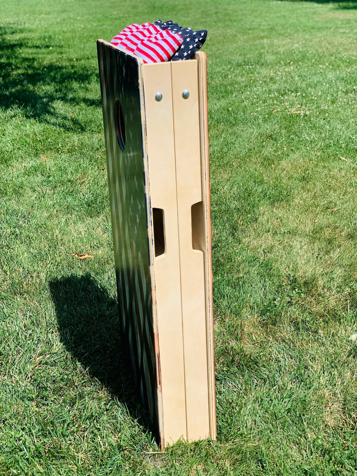 Lineman American Flag Direct Print Cornhole Board Set