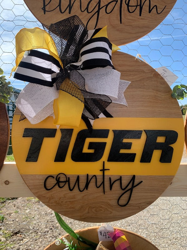 Tiger Country Wooden Door Hanger