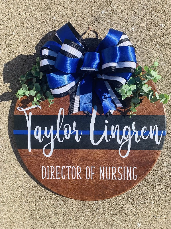 First Responder Wooden Door Hanger