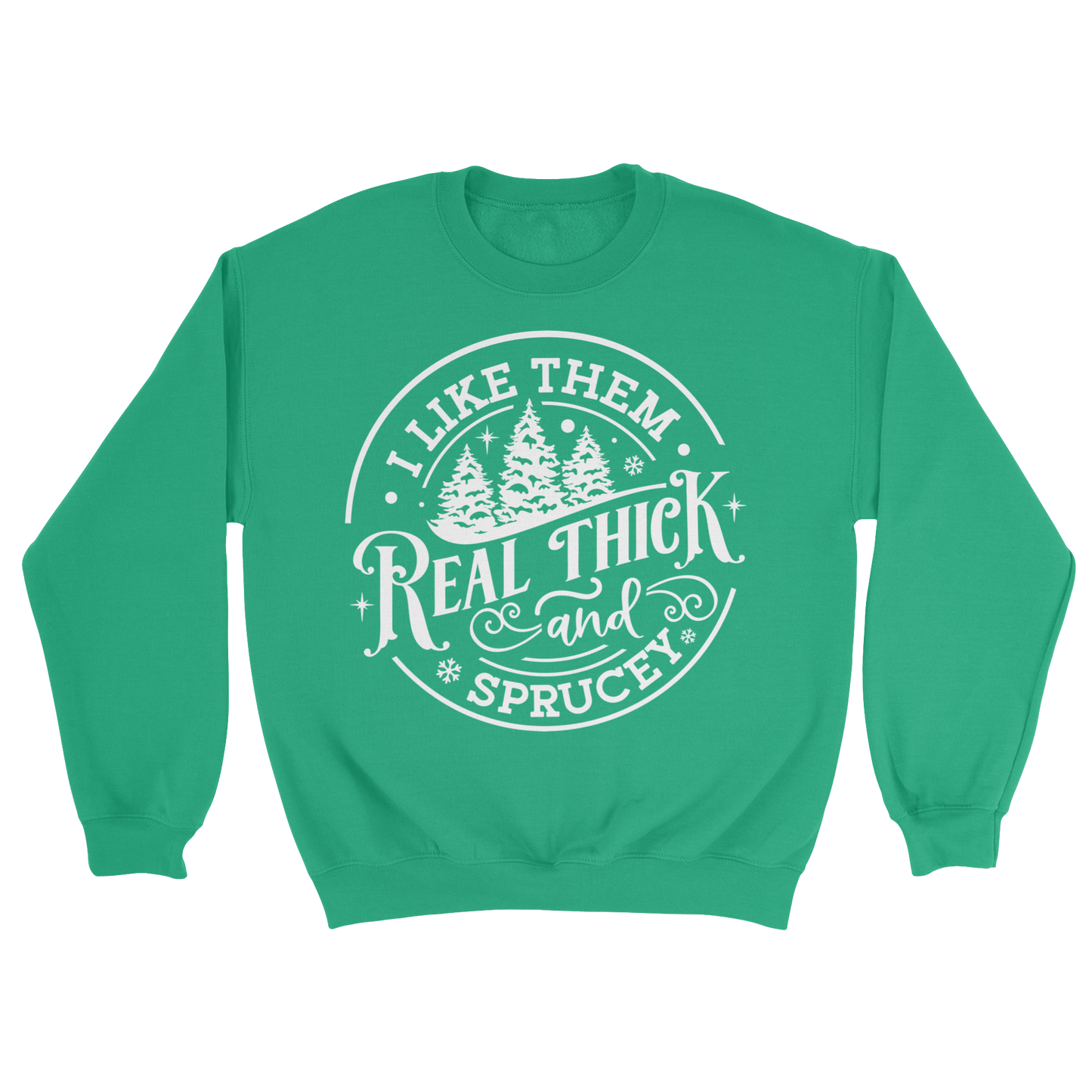 Real Thick and Sprucey Crewneck Sweatshirt in Irish Green