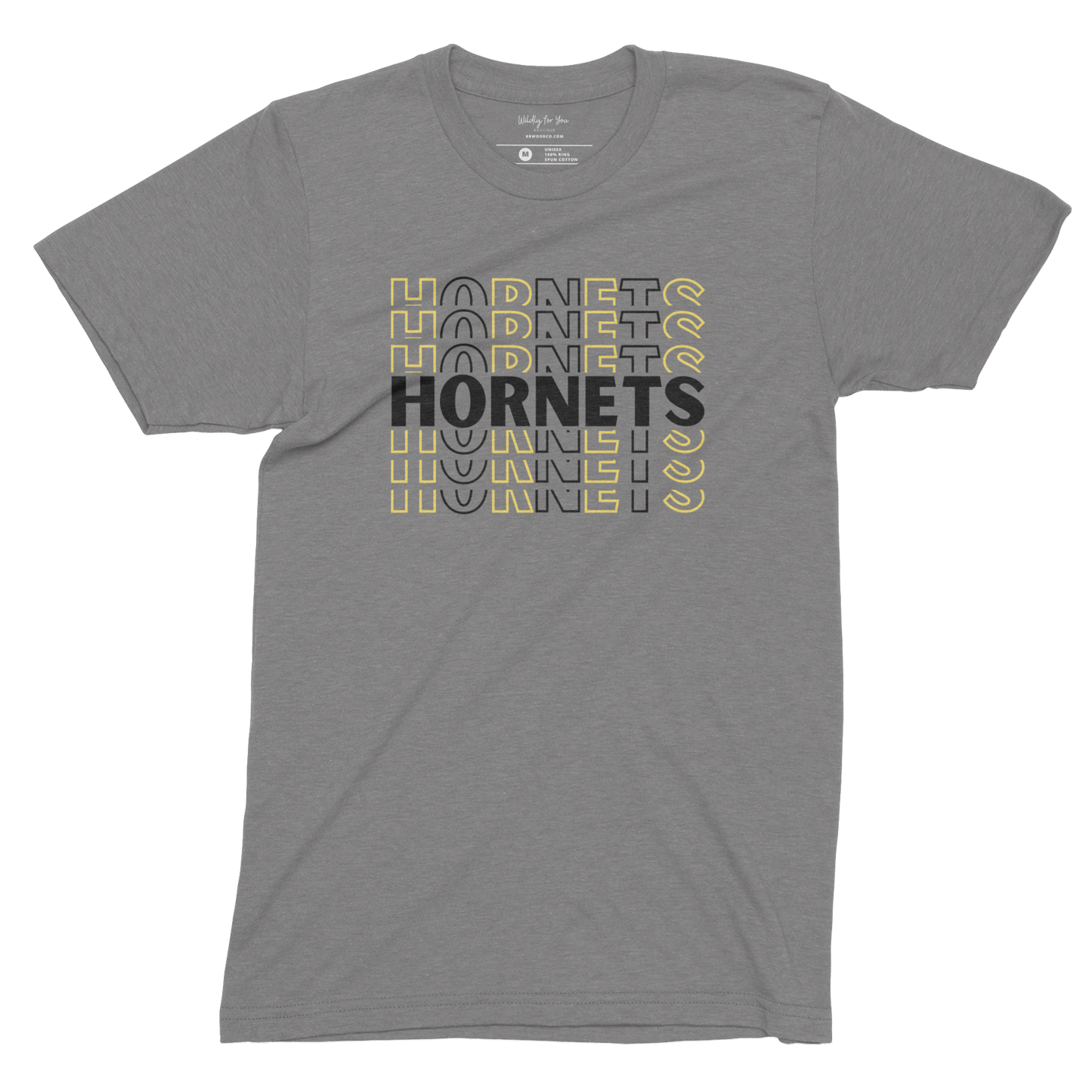 Repeating Hornets T-Shirt in gray