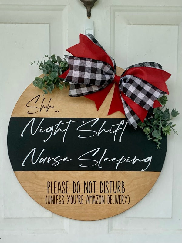 Shhh! Wooden Door Hanger