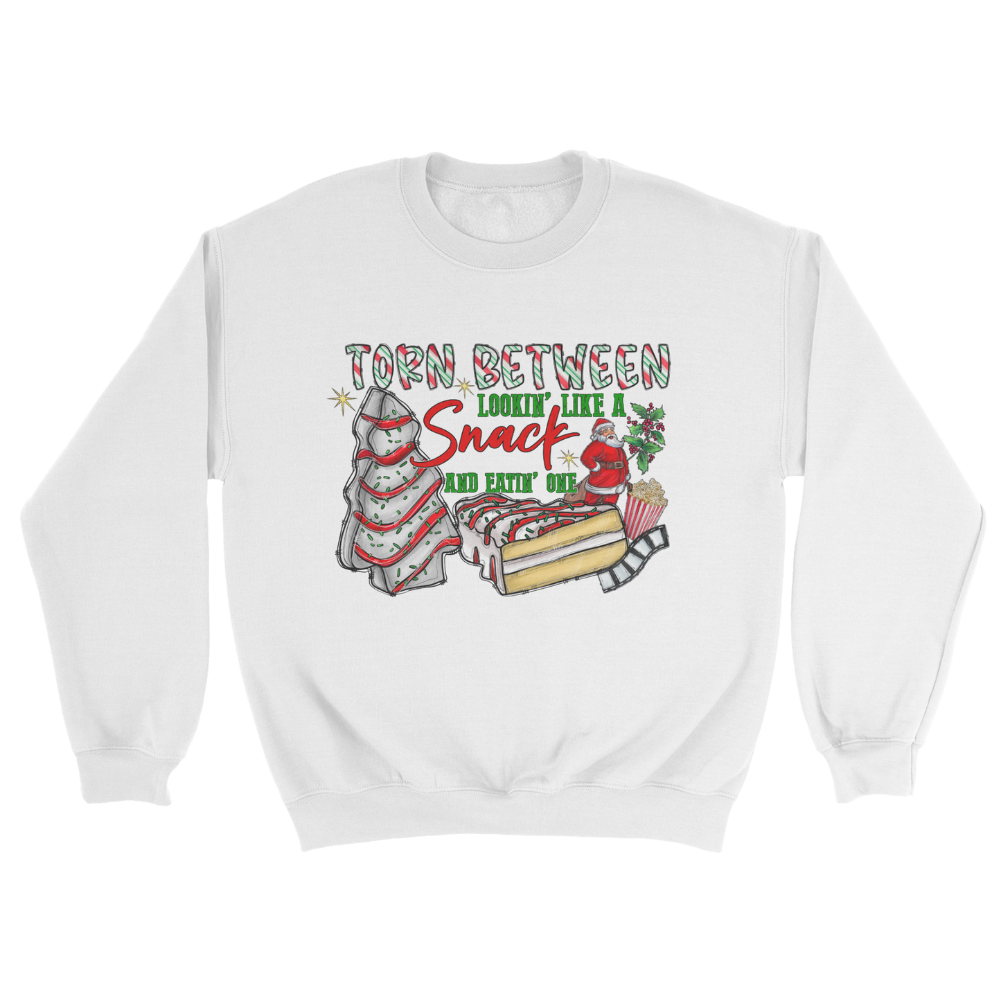 Lookin' like a snack crewneck sweatshirt in white