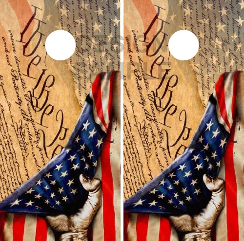 We The People Constitution Direct Print Cornhole Board Set
