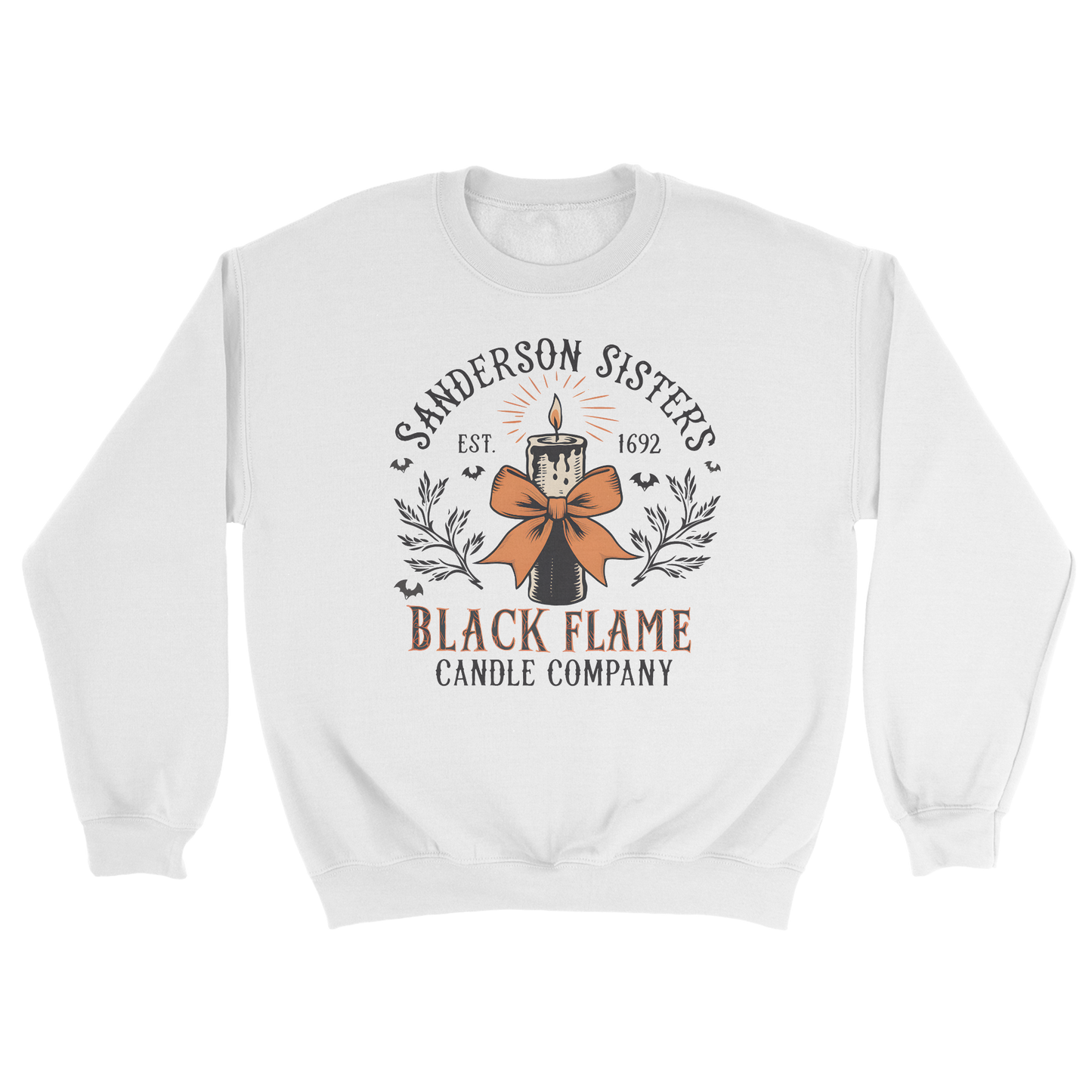 Black Flame Candle Crewneck Sweatshirt