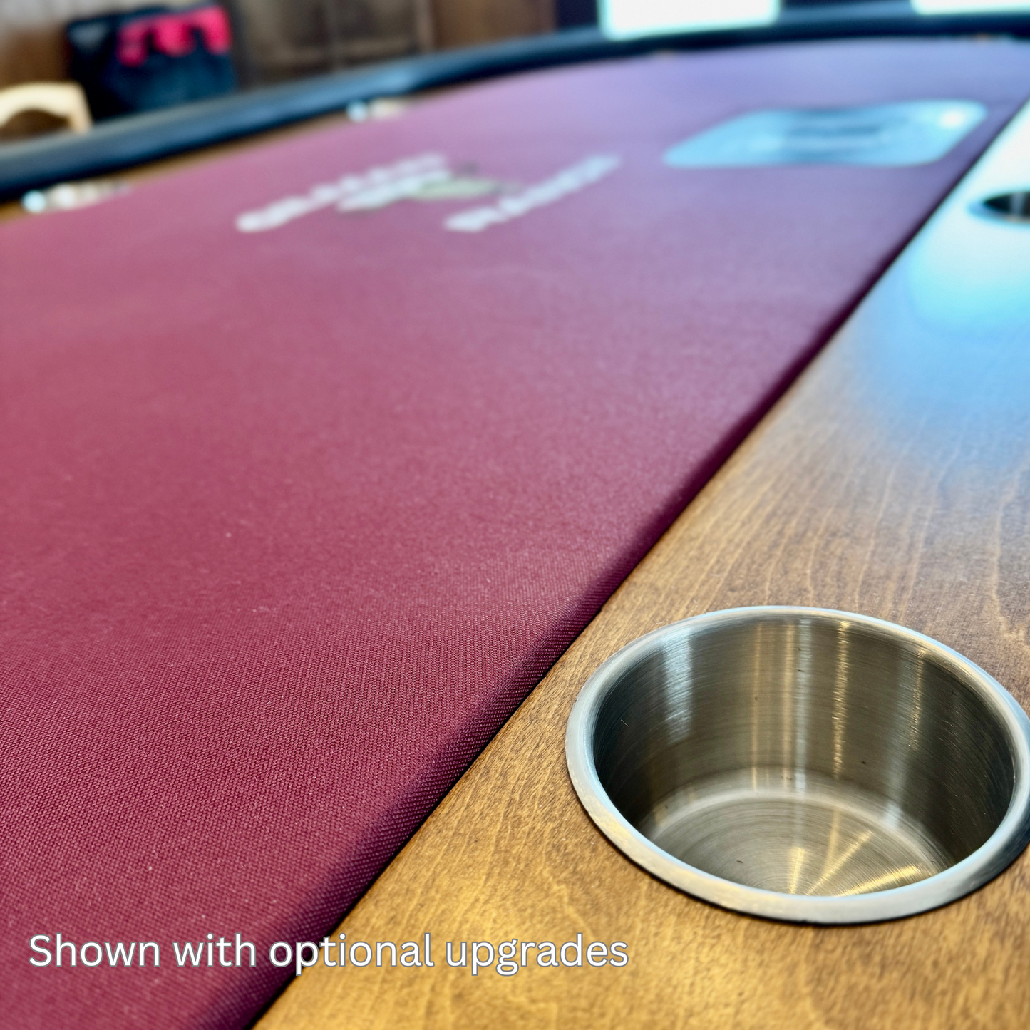 Poker Table view of cupholders