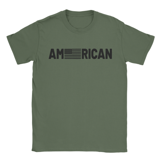 American T-shirt in military green 