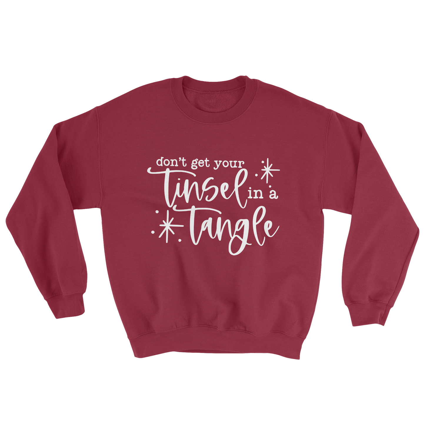 Tinsel in a Tangle Crewneck Sweatshirt in Antique Cherry Red