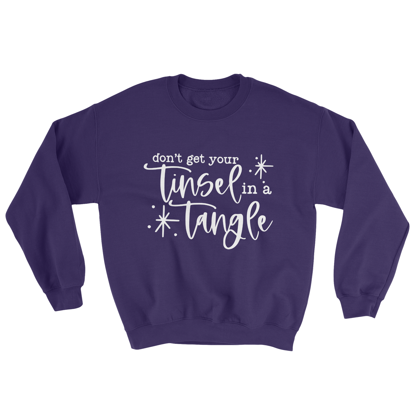 Tinsel in a Tangle Crewneck Sweatshirt in Purple 